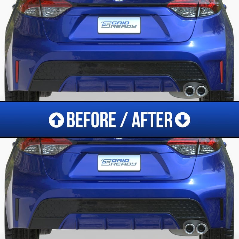GRIDREADY Black Reflector Tint Overlays Compatible with 2019-2025 Toyota Corolla Sedan - Image 2